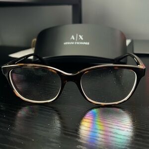 Armani Exchange Brown Tortoise shell Prescription Eyeglasses